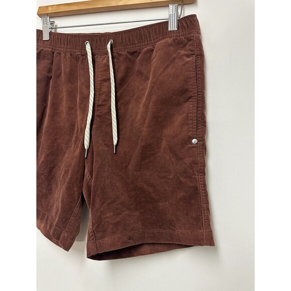 Vuori Optimist Corduroy Shorts Mens Size Small Elastic Waist Drawstring Brown - Picture 5 of 12